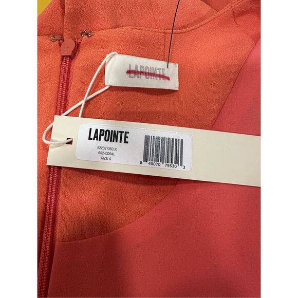 NWT LAPOINTE Pebble Crepe Cut-Out Dress Size US 4 $1490 - Picture 8 of 8
